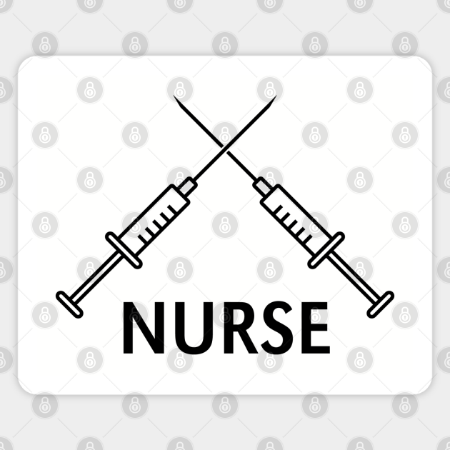 Nurse (Syringes Crossed) Venipuncture Sticker TeePublic